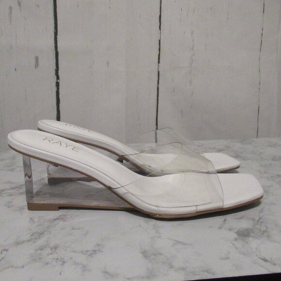Raye Ani Wedge Sandals Clear White Lucite Revolve - Picture 5 of 10